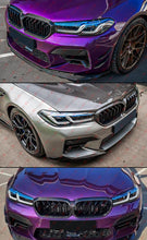 Dry Carbon Fiber Front Air Duct Vent Cover Trim & Front Grille Outline Frame For 2021-2023 BMW F90 M5 LCI