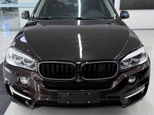For 2014-2018 BMW X5 F15 X6 F16 Gloss Black LED Light Front Kidney Grille Upper Grill Radiator