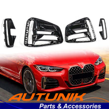 4pcs For 2021-2026 BMW 4 Series G22 G23 430i M440i Front Bumper Fog Light Grille Trim Air Duct