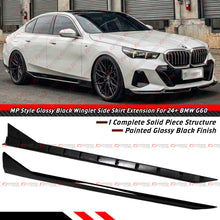 For 2024-2026 BMW G60 530i 540i MP Style Winglet Gloss Black Side Skirt Extension