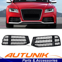 Pair Front Bumper Fog Light Cover Grille For AUDI RS5 Version 4.2L V8 2010-2016