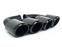 Gloss Black Exhaust Tips Pipes For Porsche 958.1 Cayenne 92A V8 2011-2014 Short Tailpipe