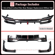 For 2018-2023 BMW F90 M5 CTM LED Real Carbon Fiber Rear Bumper Diffuser + Extension