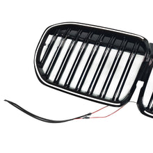 Gloss Black LED Front Kidney Grille Grill Light For 2020-2022 BMW 7-Series G11 G12 LCI Dual Slats