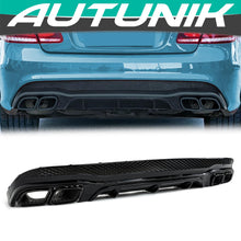 Gloss Black Rear Diffuser w/ Exhaust Tips for Mercedes C207 E250 E400 E500 E550 Coupe/Convertible AMG 2014-2017