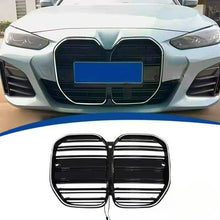For 2021-2026 BMW 4 Series G22 G23 430i M440i Coupe Gloss Black Front Bumper Grille w/ LED Light