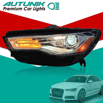 Left Driver Side Lamp Headlight for Audi A6 2016 2017 2018 - Fits w/ HID Xenon
