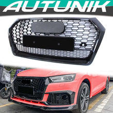 Gloss Black Honeycomb Front Mesh Grille for AUDI Q5 SQ5 2018 2019 2020