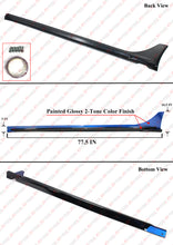 For 2022-2026 Honda Civic MC FE180 Aegean Blue Black 2 Tone Side Skirt Extension