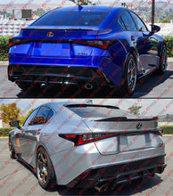 For 2021-2025 Lexus IS300 IS350 CTM Design V1 Gloss Black Rear Bumper Diffuser