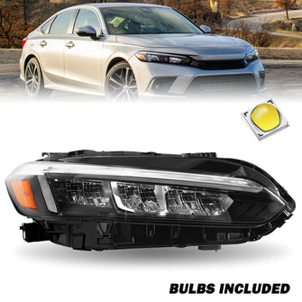 LED Right Passenger Headlight RH Assembly for Honda Civic 2022-2024