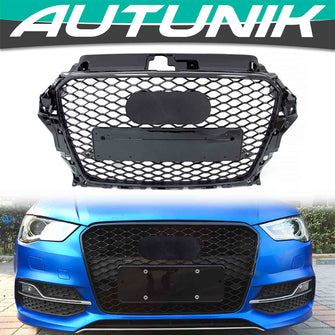 Front Honeycomb Black Grill For AUDI A3 8V S3 2013-2015 2016