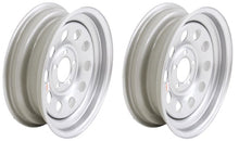 2-Pack 15x5 Trailer Wheel Rim Silver Mod Steel 5 Hole 4.5 in.