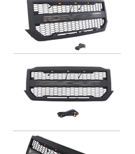 Front Grille Mesh Grill With Side Lights Black for Chevrolet Silverado 2016-2018