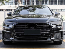 S6 Style Black Front Grille for Audi A6 C8 S6 2019-2024 No Camera