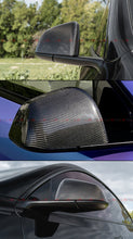 For 2020-2024 Tesla Model Y Add-On Real Carbon Fiber Side Mirror Covers Cap