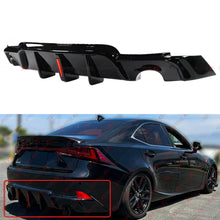 Gloss Black For 2014-2016 Lexus IS250 IS350 CTM Design Rear Bumper Diffuser w/ LED Light