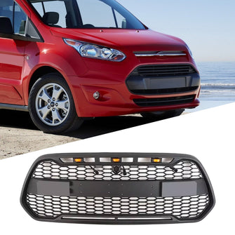 Black Front Bumper Grille With Light Fit For Ford Transit 2014-2020