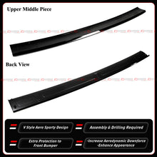 4pcs For 2025-2026 Tesla Model Y Juniper V Style Gloss Black Front Bumper Lip Splitter