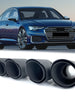 60mm Matte Carbon Fiber Exhaust Tips Muffler Tailpipe for Audi A4 A5 A6 A7