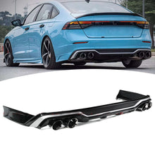 Gloss Black Rear Bumper Diffuser + Exhaust Tips + Corner Extensions fit for Honda Accord 2023 2024