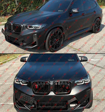 For 2022-2025 BMW X3M X4M Full Carbon Fiber Front Bumper Lower Air Duct Trim Covers