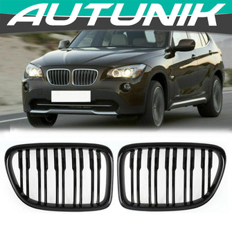 Gloss Black Front Kidney Grille For BMW X1 E84 2010-2015