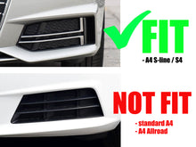 Black Front Fog Light Cover Fit For AUDI A4 B9 S-LINE 2016-2018 Bumper Grille US