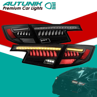 For 2022-2025 Honda Civic Hatchback Sequential Full LED Tail Lights w/ Greeting