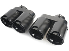 1 Pair L+R Carbon Fiber Exhaust Tip Replace For BMW G05 X5 G06 X6 G07 X7 2019-2026 M-Sport Only