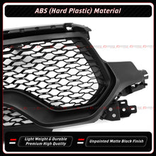 For 2021-2024 RAM 1500 TRX Emblemless Matte Black Front Upper Grille w/ LED DRL Light Bar