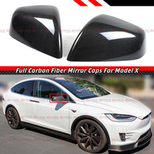 For 2016-2025 Tesla Model X Direct Add-on Real Carbon Fiber Side Mirror Covers Cap