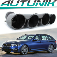 Gloss Black Exhaust Tips for BMW 5-Series G30 530i 540i M-Sport 2017–2024
