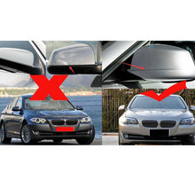 Gloss Black Door Rearview Mirror Cover Caps For BMW F10 F11 5 Series 2011-2013