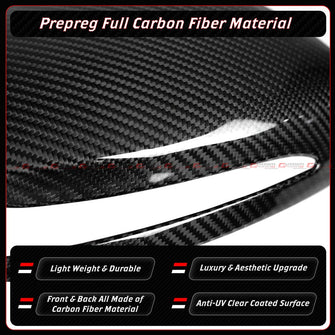 For 2019-2025 W464 G63 G550 / 2020-2025 GLE GLS Full Carbon Fiber Replacement Mirror Cap