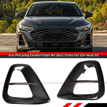 For 2025-2026 Audi S5 B10 Full Carbon Fiber Front Bumper Air Duct Vent Cover Trim