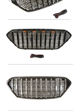 Chrome / Black Front Bumper Upper Grille Radiator w/ LED Lights fit for Hyundai IX35 SUV 2013-2016