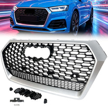 Fits 2018-2020 Audi Q5 SQ5 Front Bumper Grille Mesh Grille ( Black Honeycomb + Chrome Frame)