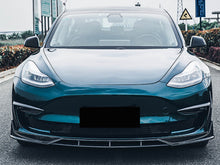 4pcs Carbon Fiber Look Front Bumper Lip Spoiler for Tesla Model 3