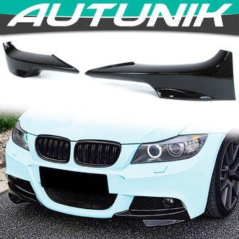 Gloss Black Front Bumper Splitter Kits For BMW E92 E93 pre-LCI M-Sport 2004-2008