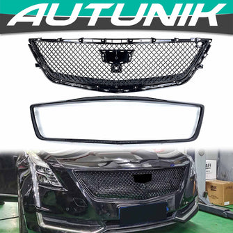 Black Front Upper Grill Honeycomb for Cadillac CT6 2016-2018 ( with frame)