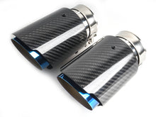 2PCS/Set 2.5" Inlet Exhaust Tip Tail Muffler Carbon Fiber For Z3 Z4 Roadster