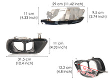 Pair Exhaust Tips Gloss Black for BMW X5 G05 X6 G06 X7 G07 M Sport 2019-2026