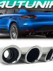 Chrome Exhaust Tips Tailpipe for Porsche Macan Base 2.0L 2014-2018