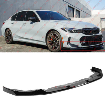 Gloss Black Front Bumper Lip Splitter For 2023-2025 BMW M340i 330i M Sport G20 LCI