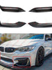 Carbon Fiber Front Lower Splitter +  Bumper Upper Fang fit for BMW F80 M3 M4 F82 F83