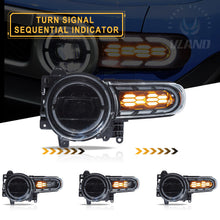 Pair LED Headlights W/Animation DRL Front Light For 2007-2014 Toyota FJ Cruiser