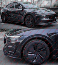 4pcs For 2025-2026 Tesla Model Y Juniper V Style Gloss Black Front Bumper Lip Splitter