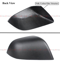 For 2017-2025 Tesla Model 3 Direct Add-on Matt Carbon Fiber Side Mirror Covers Cap
