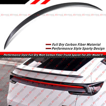 For 2025-2026 Tesla Model Y Juniper Performance Matte Dry Carbon Fiber Trunk Spoiler